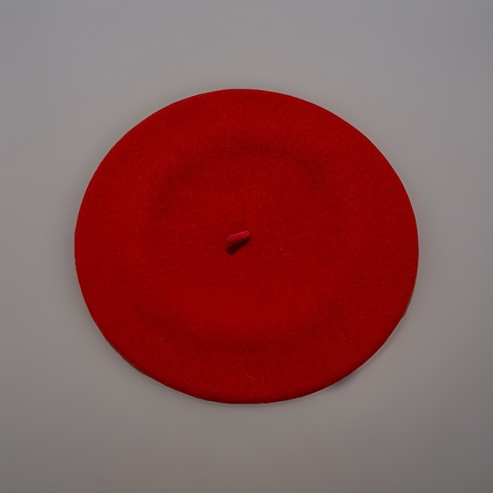 Vintage Lola Womens Red Classic French Stylish Wool Beret Hat Cap One Size